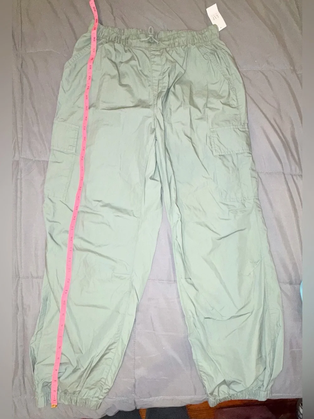 NWT Gap Kids Sage Green Cargo Jogger Pants XXXL (18-20) Drawstring